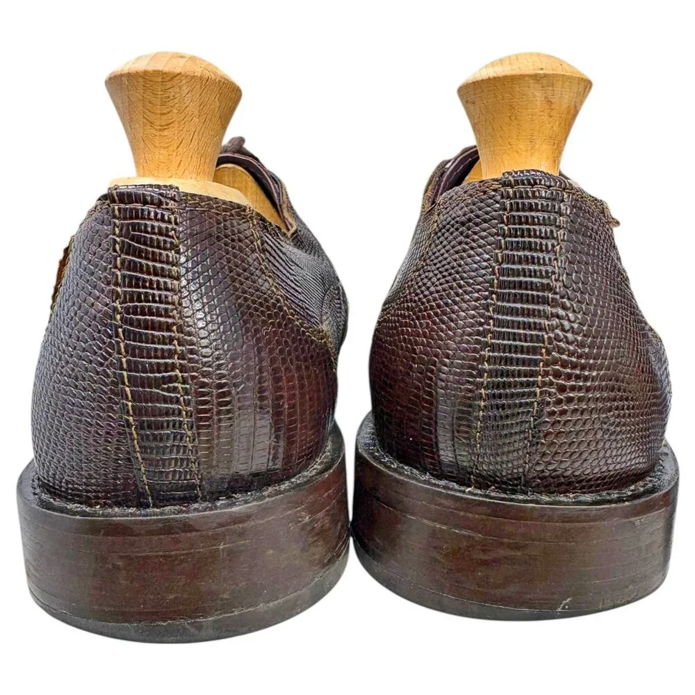 DAVID X‎ Midtown Genuine Lizard Crocodile Dress Oxfords